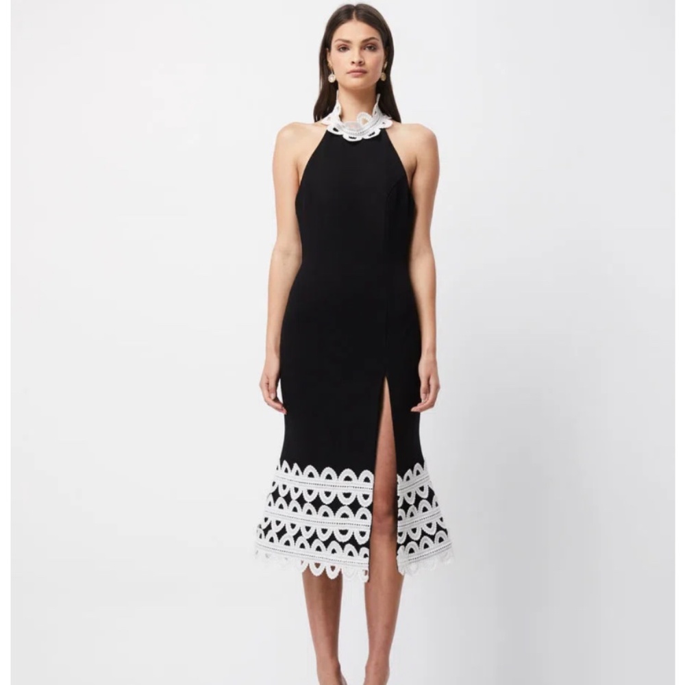 Elliatt Black and White Midi Dress